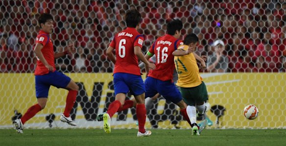 Massimo Luongo scores in the opening half.