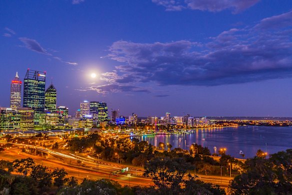 Supermoon shines bright over Perth