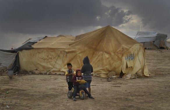 Children in the foreign annex of Al-Hawl camp in North East Syria. 