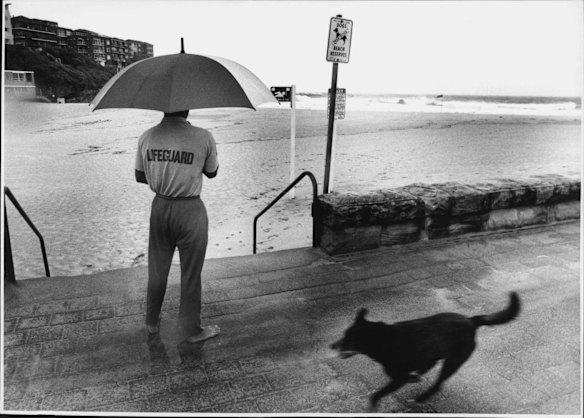 Queenscliff lifeguard Michael Clues, 21 on February 28, 1994.