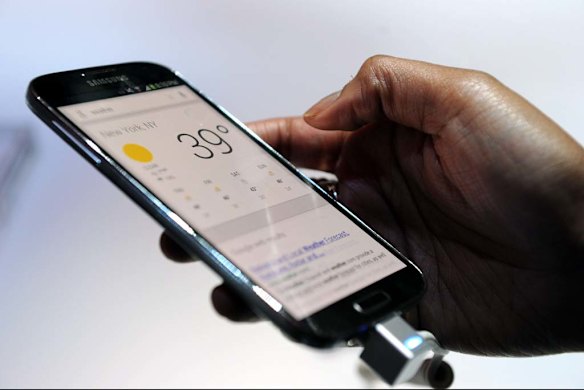 The Samsung Galaxy S4. 