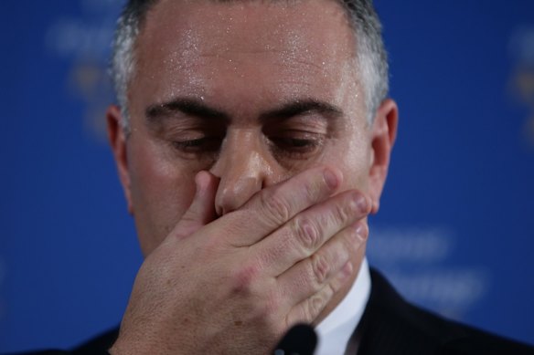 Joe Hockey delivers the Coalition's budget costings two days before the 2013 election.