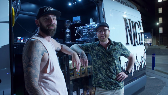 Shane Leighton (left) and Steve Taylor (right) currently drive a coffee van each on two different city routes.