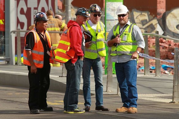 Officals at the scene.