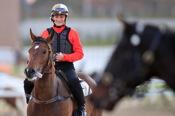 Libertini at trackwork on Thursday morning.