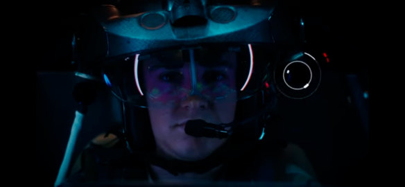 An image for the TopOwl helmet system from the manufacturer’s Youtube advertisement. 
