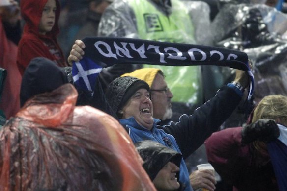 Scottish supporters were loving it.