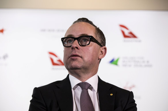 Qantas chief executive Alan Joyce, who labelled Canberra Airport's behaviour "absolutely appalling".  
