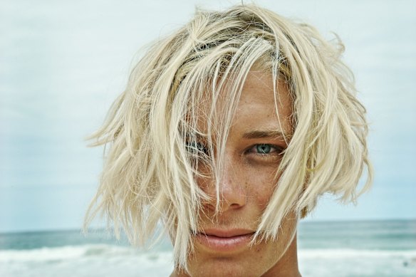 Portrait of teen professional Surfer, Kai Hing. February 2014.