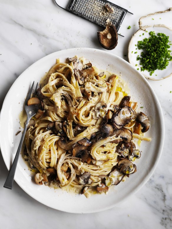 Adam Liaw's meat-free five-mushroom pasta recipe (and why good cooks take ingredients away) <a href="http://www.goodfood.com.au/recipes/simple-fivemushroom-pasta-recipe-20160801-gqibd9"><b>(Recipe here).</b></a>
