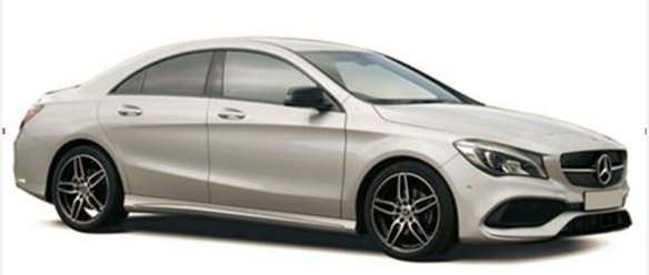 Police have released this image of a Mercedes, similar to the one that was stolen.