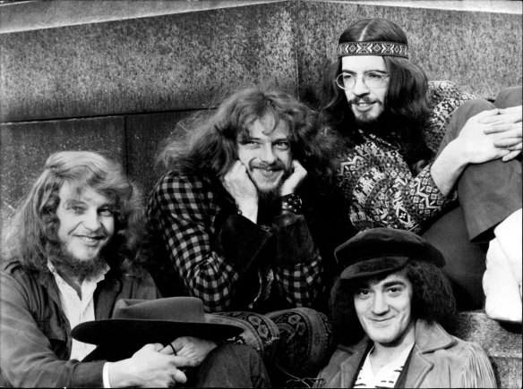 Martin Barre, left, with members of Jethro Tull in happier times.