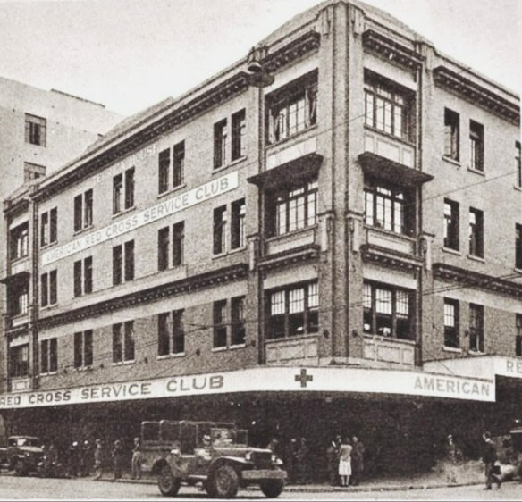 The American Red Cross Service Club on the corner of Adelaide and Creek streets in 1942.