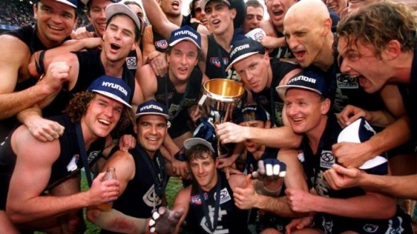 Those were the days: The Blues celebrate their 1995 premiership.