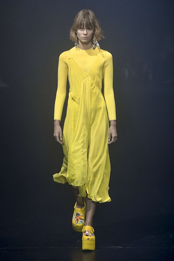 January: Balenciaga collaborated with Crocs to give us one of the first 'ugly' shoes of the year, plus an insight into Demna Gvasalia's obsession with elevating seemingly banal items, including the blue IKEA bag. Balenciaga released a version in leather that cost $2500.