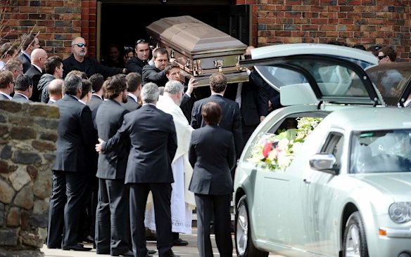 Funeral of Chris Lane at Saint Thereses Parish Church in Essendon