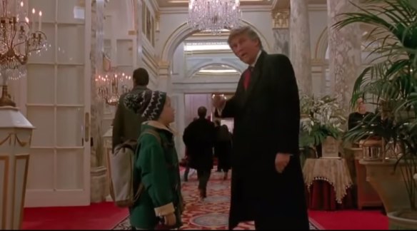 Trump appears alongside McCaulay Culkin in Home Alone 2: Lost in New York.