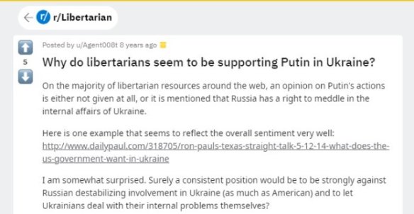 Libertarians on the Ukraine war.