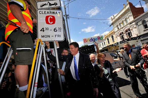 Premier Ted Baillieu with Kelly O'Dwyer in 2010 in Melbourne. 