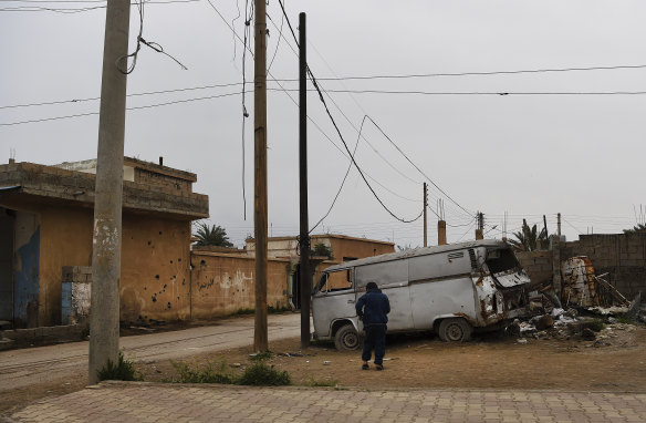 Akavi was captured in Syria in 2013. This image was taken in the Deir al-Zor region of north east Syria in March 2019.