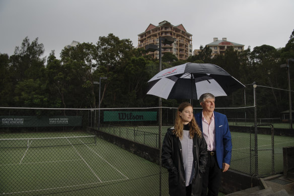Harriet Owens, pictured with former Willoughby councillor John Hooper, has accused the Willoughby City Council of breaking the law over its management of public recreation land.