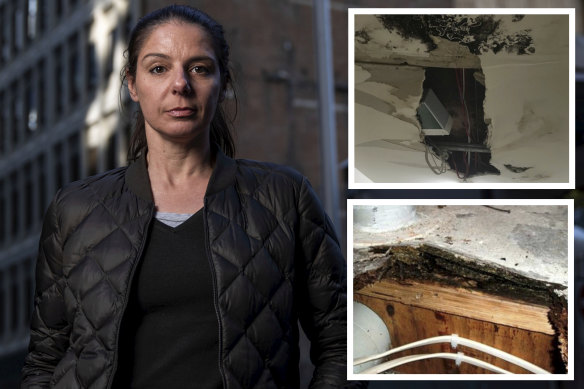 Nadia Younan was forced out of an abandoned apartment complex at Zetland. 