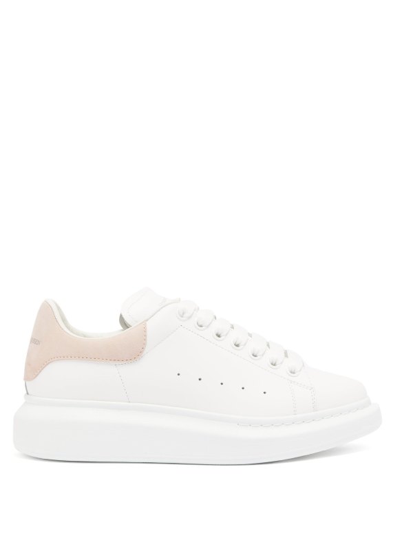 Alexander McQueen, Raised-sole Low-top Leather Trainers, $618