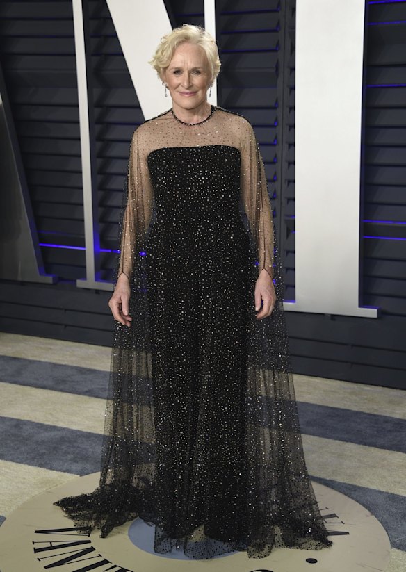 Glenn Close arrives at the Vanity Fair Oscar Party in Beverly Hills, California.