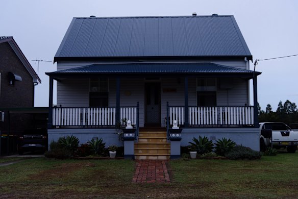 Photo shows the house on Morrison St, Grafton where Brandon Tarrant grew up in.