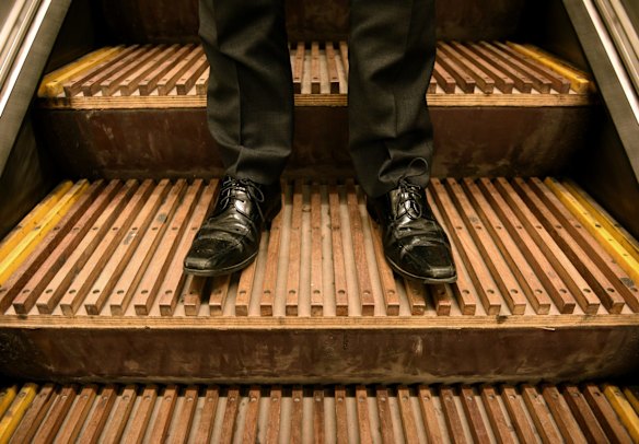 The old wooden escalators at Wynyard Railway Station are some of the few remaining wooden escalators in use around the world and who's fate is to be decided soon with the major upgrading of the station.