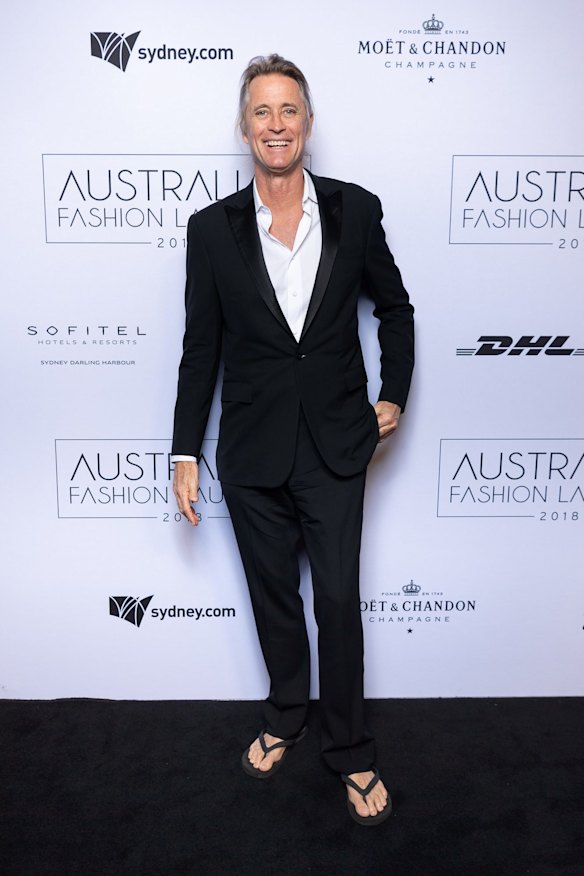 Photographer Russell James, winner of the International Impact Honouree award, in thongs ... You can take the man out of Australia, but ...