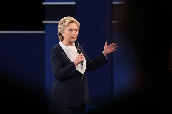 Hillary Clinton, 2016 Democratic presidential nominee, speaks during the second U.S. presidential debate.