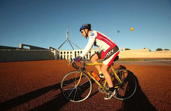 Pollie in Lycra No.1: Tony Abbott.