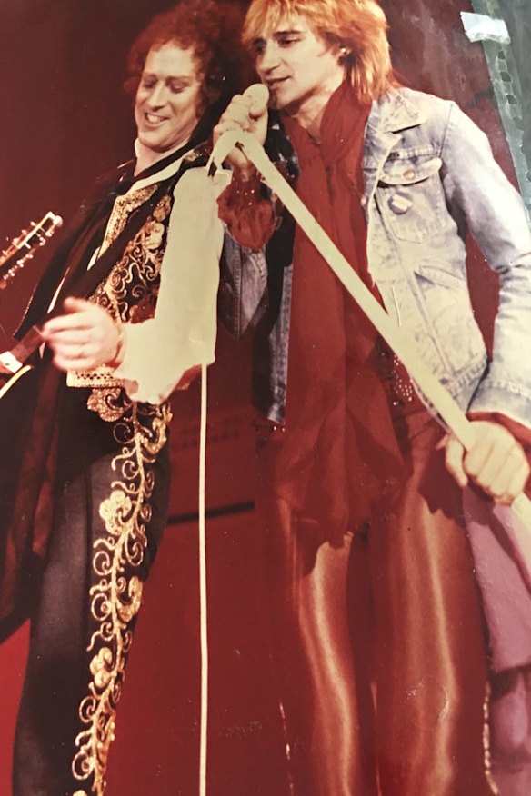 Rod Stewart wearing a design by Fleur.