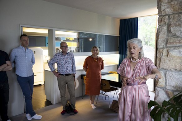 Penelope Seidler gives guests a tour of Rose Seidler house.