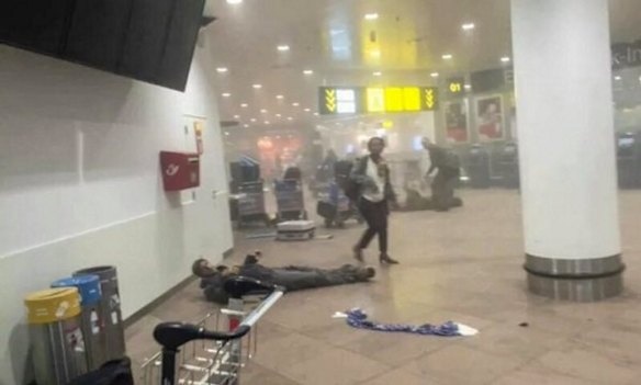 Inside Brussels Airport.