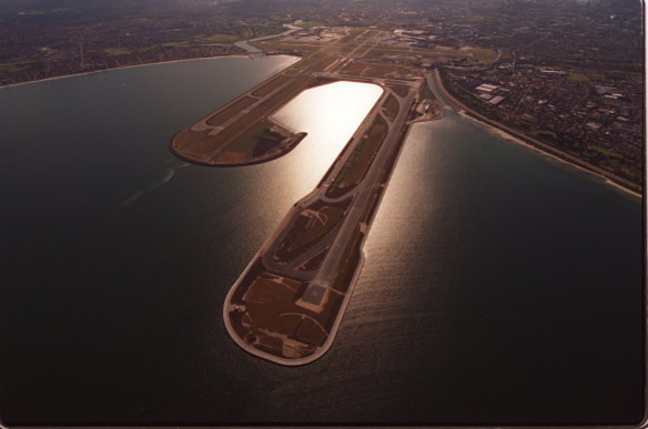 The third runway (on right) at Sydney Airport on June 6, 1994.
