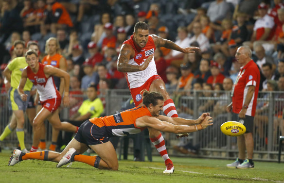 Buddy tamer: GWS have never faced a Lance Franklin-led Sydney without key defender and co-captain Phil Davis.