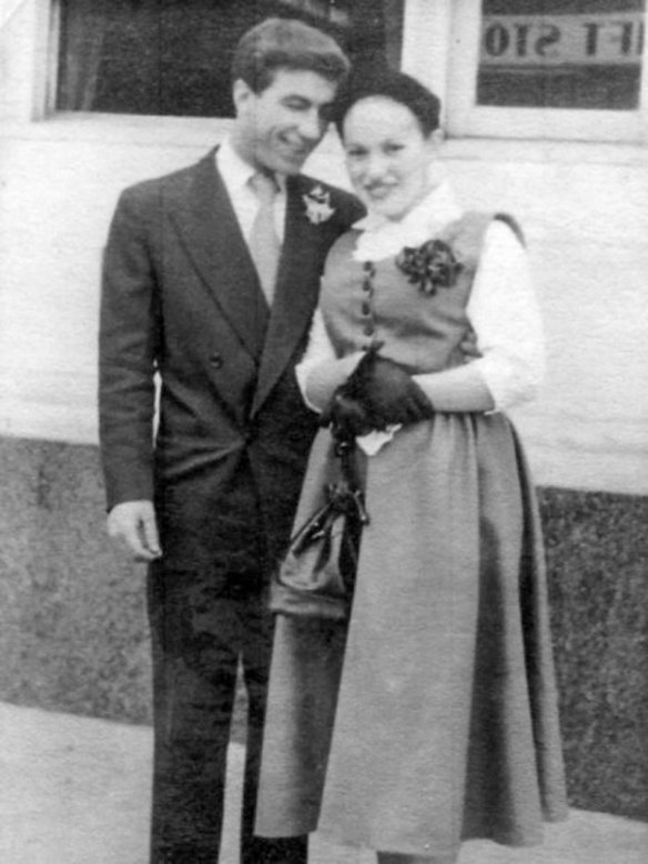 Kevin and Edna Wheatley on their wedding day.