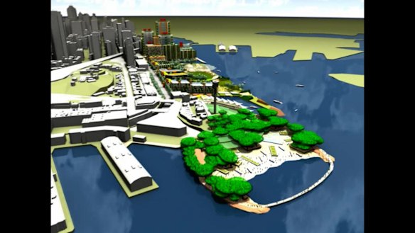 The international partnership between Lippmann Associates, Richard Rogers Partnership, Martha Schwartz and Associates and ARUP created a park at the headland around large baths and other water features.


