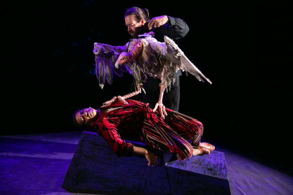 Jacob Rajan with the vulture.