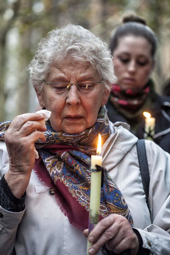 A public prayer vigil being held for deceased passengers & families aboard MH17 in Melbourne's city square, on July 19, 2014 in Melbourne, Australia.