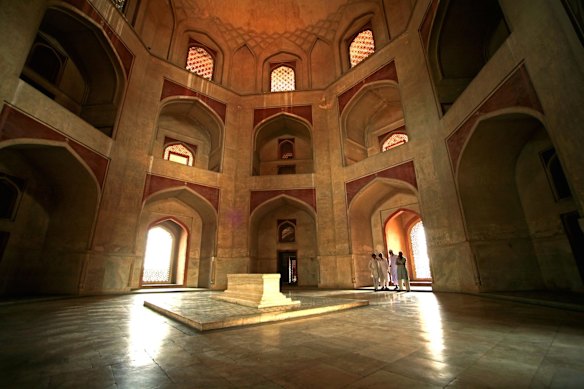 Inside Humayun's tomb in Delhi, India.