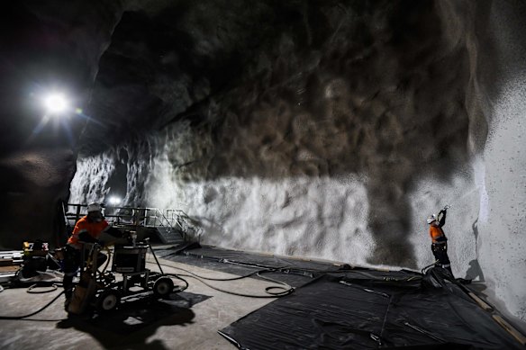 Dark matter lab under-construction, deep under ground.