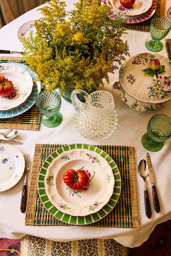 “My mother, Barb, who I work with, owns the beautiful French tureen,” says Brownlow. “We share our collections depending on who’s entertaining.”