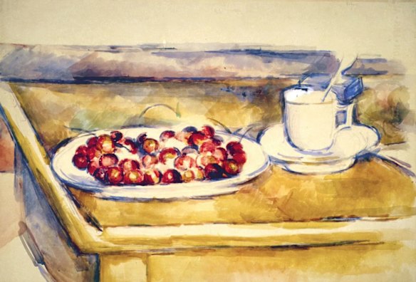 Tasse et Plat ⁠de Cerises de Paul Cézanne.