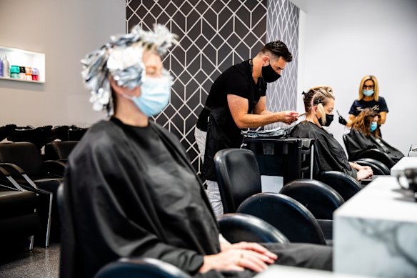 Hair dresser Tony Boutsalis from Salt hair in Coogee. 