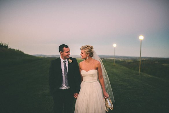 Danielle Post's wedding day