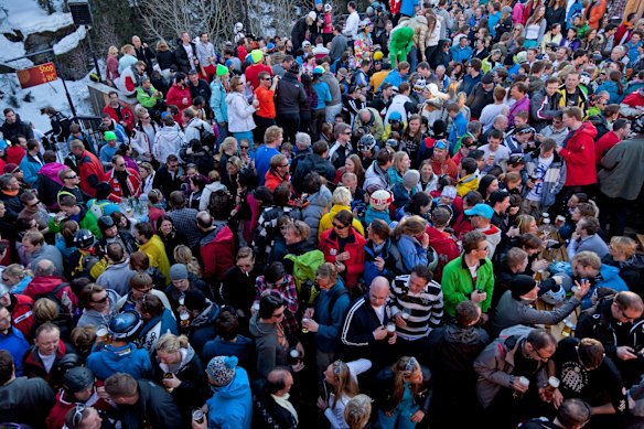 MooserWirt, St Anton, Austria: The MooserWirt is typical ski in, stumble out, dance on tables from mid-afternoon in the sun. There's a DJ and jugs of beers and the usual alpine shots. Be warned, you will have to ski back down to the village once you are done.