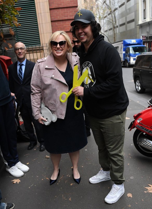 Rebel Wilson arrives at the Supreme Court in Melbourne on Monday.